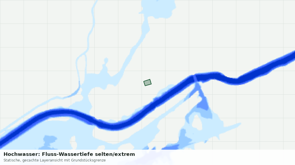 Statische Kartenansicht: Hochwasser: Fluss-Wassertiefe selten/extrem