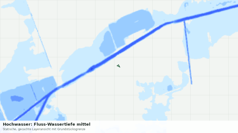 Statische Kartenansicht: Hochwasser: Fluss-Wassertiefe mittel
