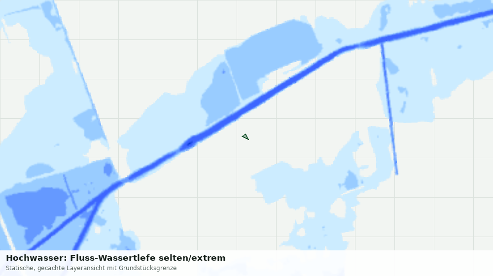 Statische Kartenansicht: Hochwasser: Fluss-Wassertiefe selten/extrem