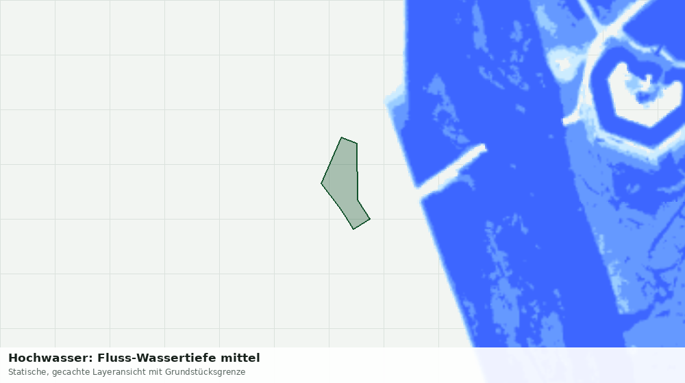 Statische Kartenansicht: Hochwasser: Fluss-Wassertiefe mittel