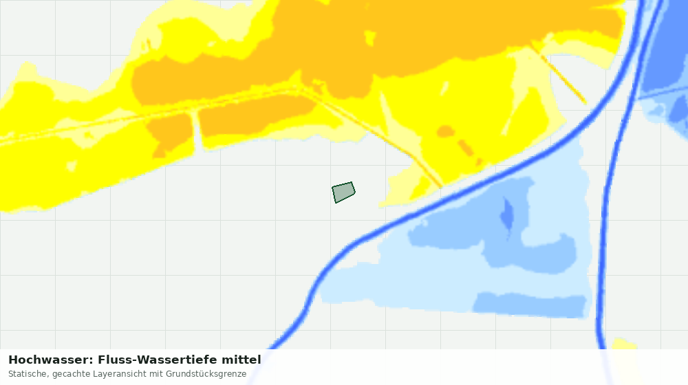 Statische Kartenansicht: Hochwasser: Fluss-Wassertiefe mittel
