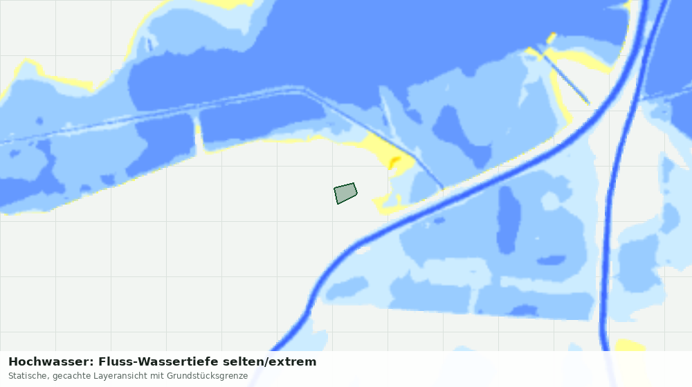 Statische Kartenansicht: Hochwasser: Fluss-Wassertiefe selten/extrem