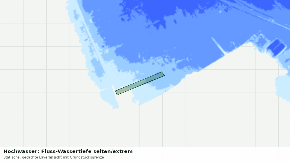 Statische Kartenansicht: Hochwasser: Fluss-Wassertiefe selten/extrem