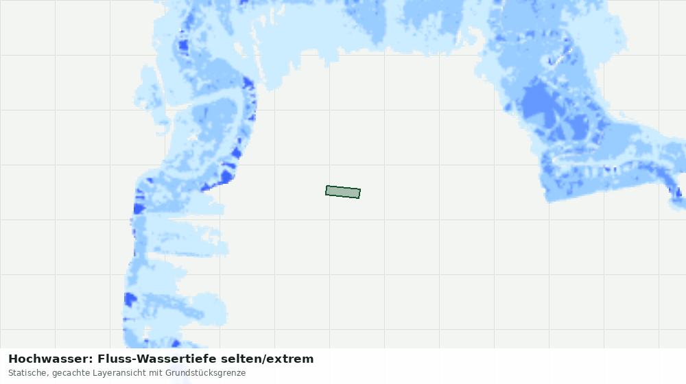 Statische Kartenansicht: Hochwasser: Fluss-Wassertiefe selten/extrem