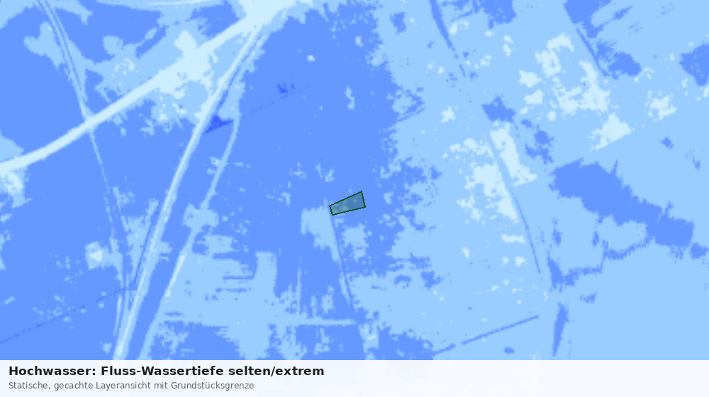 Statische Kartenansicht: Hochwasser: Fluss-Wassertiefe selten/extrem