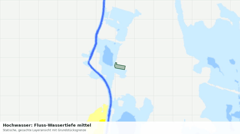 Statische Kartenansicht: Hochwasser: Fluss-Wassertiefe mittel