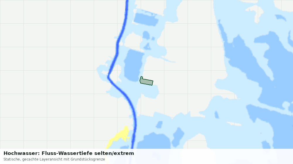 Statische Kartenansicht: Hochwasser: Fluss-Wassertiefe selten/extrem