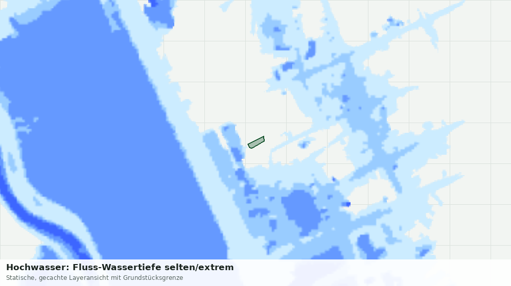 Statische Kartenansicht: Hochwasser: Fluss-Wassertiefe selten/extrem