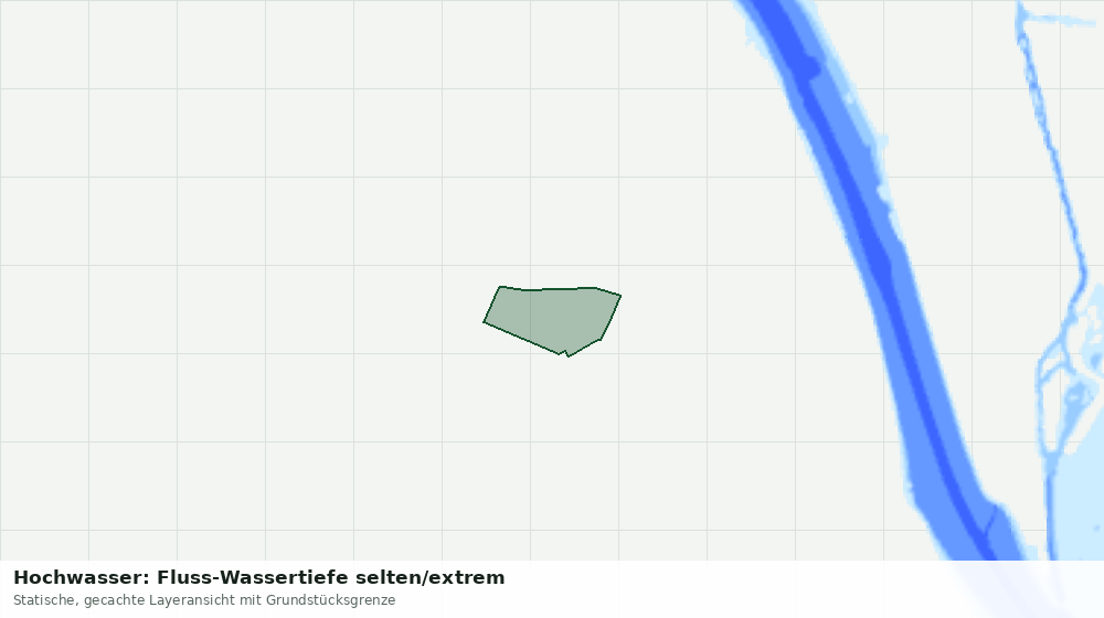 Statische Kartenansicht: Hochwasser: Fluss-Wassertiefe selten/extrem