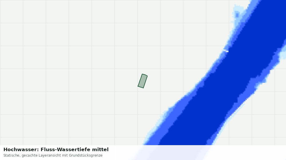 Statische Kartenansicht: Hochwasser: Fluss-Wassertiefe mittel