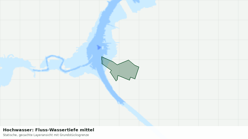 Statische Kartenansicht: Hochwasser: Fluss-Wassertiefe mittel
