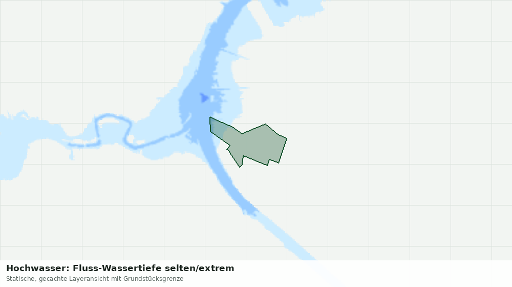 Statische Kartenansicht: Hochwasser: Fluss-Wassertiefe selten/extrem