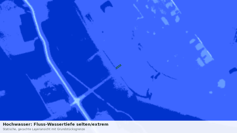 Statische Kartenansicht: Hochwasser: Fluss-Wassertiefe selten/extrem