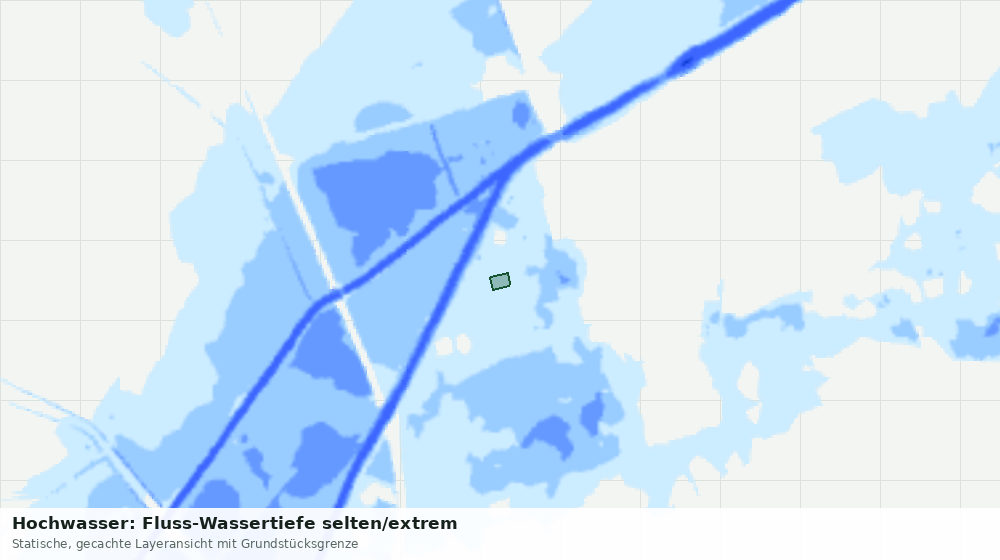 Statische Kartenansicht: Hochwasser: Fluss-Wassertiefe selten/extrem