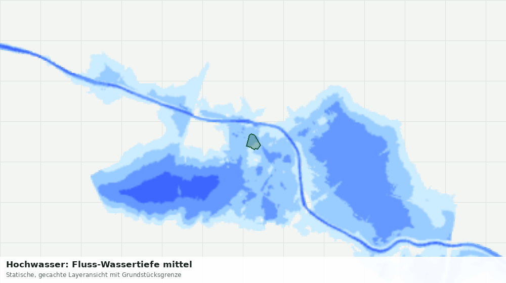 Statische Kartenansicht: Hochwasser: Fluss-Wassertiefe mittel