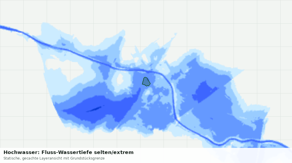 Statische Kartenansicht: Hochwasser: Fluss-Wassertiefe selten/extrem