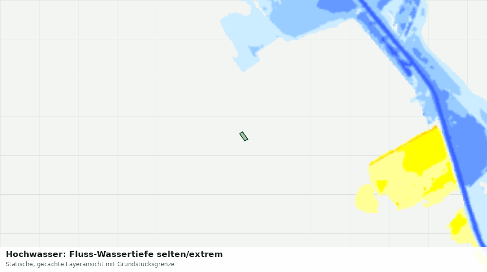 Statische Kartenansicht: Hochwasser: Fluss-Wassertiefe selten/extrem