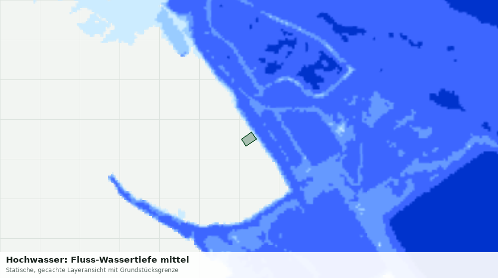 Statische Kartenansicht: Hochwasser: Fluss-Wassertiefe mittel
