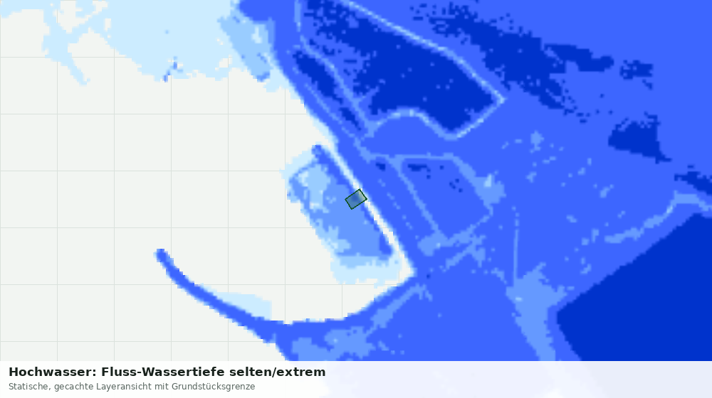 Statische Kartenansicht: Hochwasser: Fluss-Wassertiefe selten/extrem