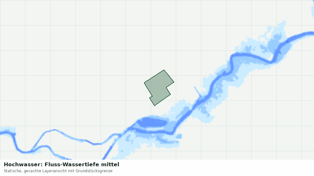 Statische Kartenansicht: Hochwasser: Fluss-Wassertiefe mittel