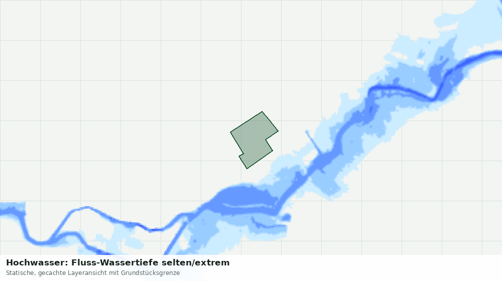 Statische Kartenansicht: Hochwasser: Fluss-Wassertiefe selten/extrem