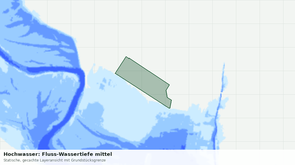Statische Kartenansicht: Hochwasser: Fluss-Wassertiefe mittel