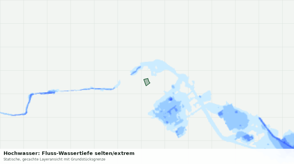 Statische Kartenansicht: Hochwasser: Fluss-Wassertiefe selten/extrem