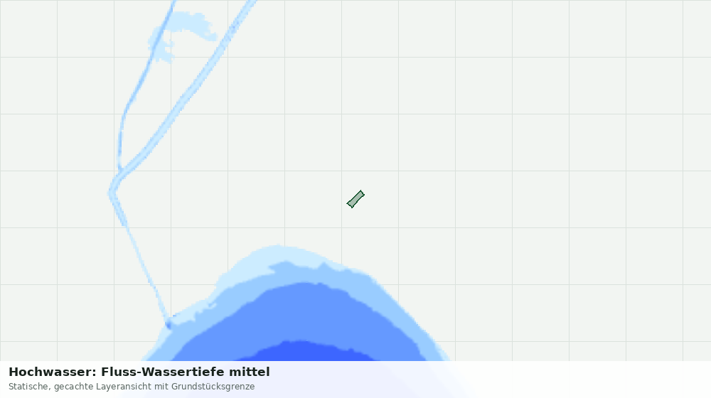 Statische Kartenansicht: Hochwasser: Fluss-Wassertiefe mittel