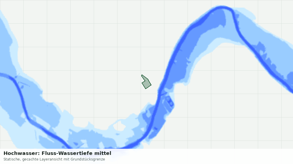 Statische Kartenansicht: Hochwasser: Fluss-Wassertiefe mittel