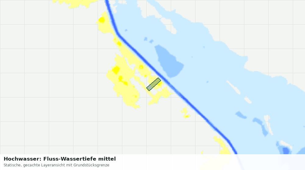 Statische Kartenansicht: Hochwasser: Fluss-Wassertiefe mittel