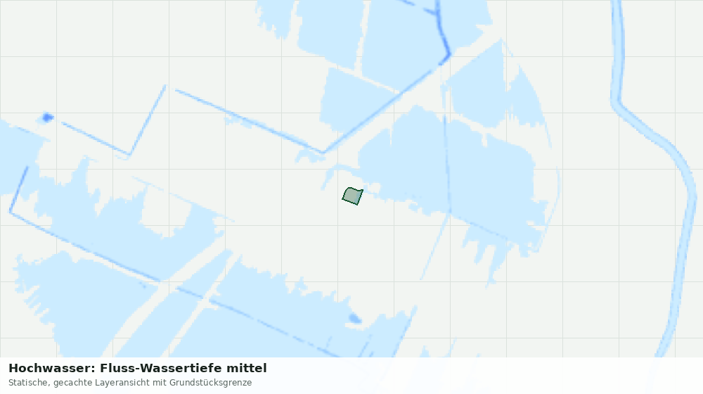 Statische Kartenansicht: Hochwasser: Fluss-Wassertiefe mittel