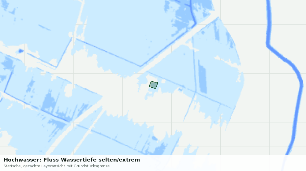 Statische Kartenansicht: Hochwasser: Fluss-Wassertiefe selten/extrem