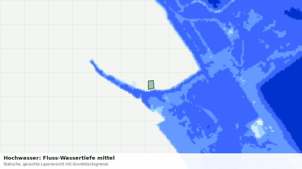Statische Kartenansicht: Hochwasser: Fluss-Wassertiefe mittel