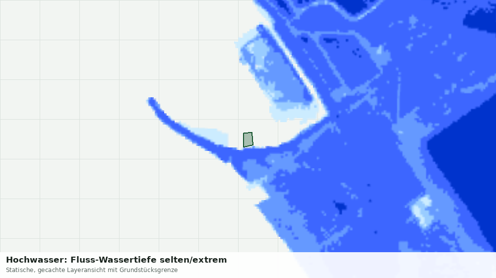 Statische Kartenansicht: Hochwasser: Fluss-Wassertiefe selten/extrem