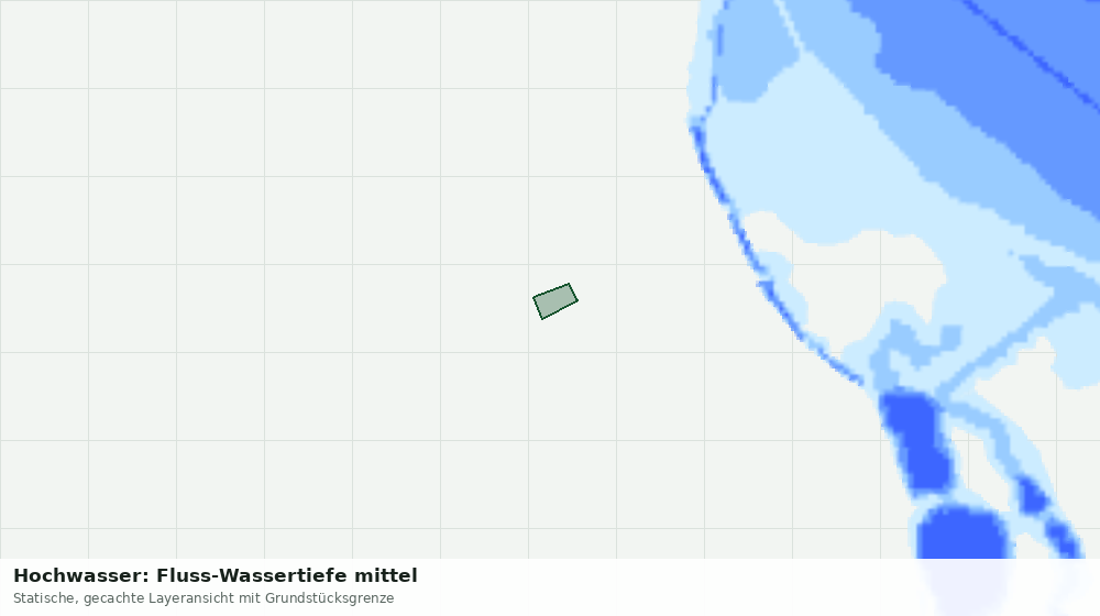 Statische Kartenansicht: Hochwasser: Fluss-Wassertiefe mittel