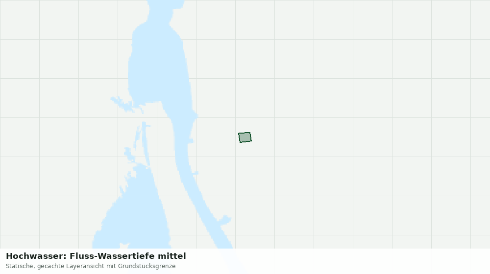 Statische Kartenansicht: Hochwasser: Fluss-Wassertiefe mittel