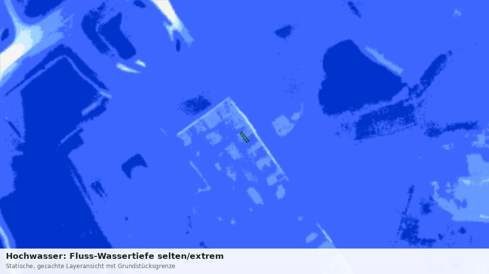 Statische Kartenansicht: Hochwasser: Fluss-Wassertiefe selten/extrem