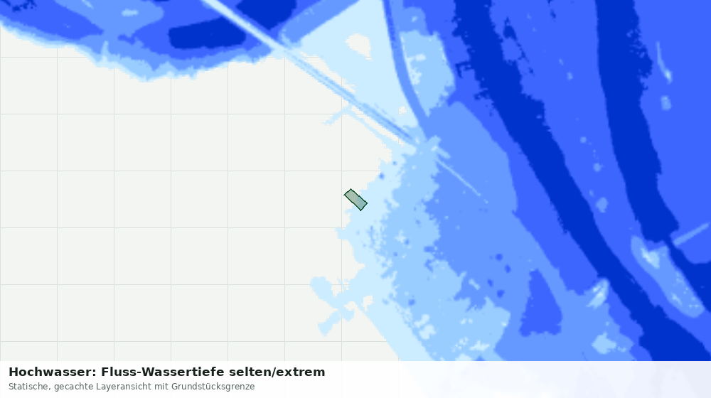 Statische Kartenansicht: Hochwasser: Fluss-Wassertiefe selten/extrem