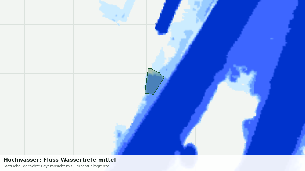 Statische Kartenansicht: Hochwasser: Fluss-Wassertiefe mittel