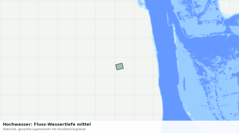Statische Kartenansicht: Hochwasser: Fluss-Wassertiefe mittel