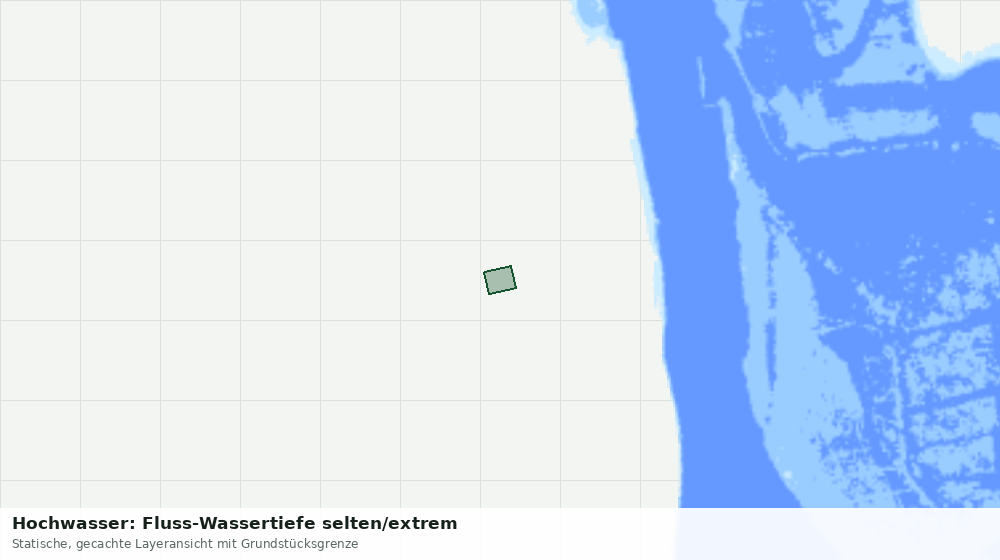 Statische Kartenansicht: Hochwasser: Fluss-Wassertiefe selten/extrem