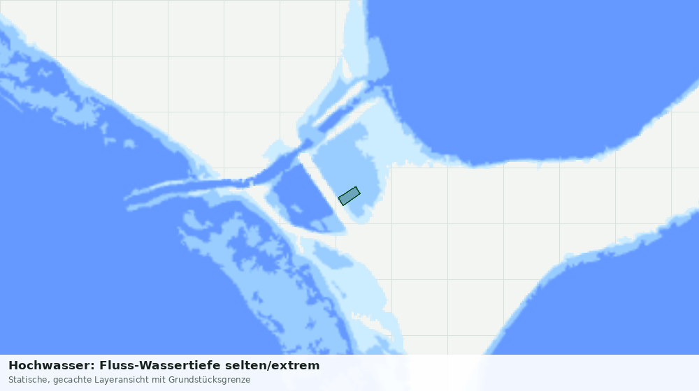 Statische Kartenansicht: Hochwasser: Fluss-Wassertiefe selten/extrem