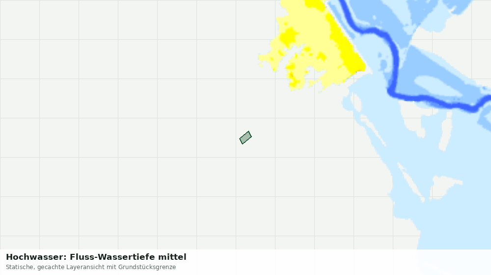 Statische Kartenansicht: Hochwasser: Fluss-Wassertiefe mittel