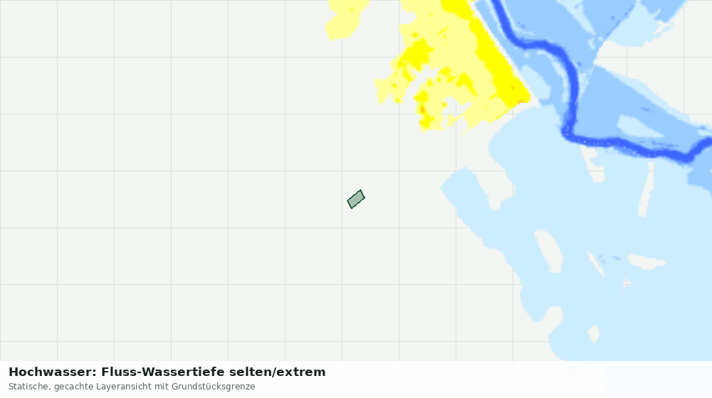 Statische Kartenansicht: Hochwasser: Fluss-Wassertiefe selten/extrem