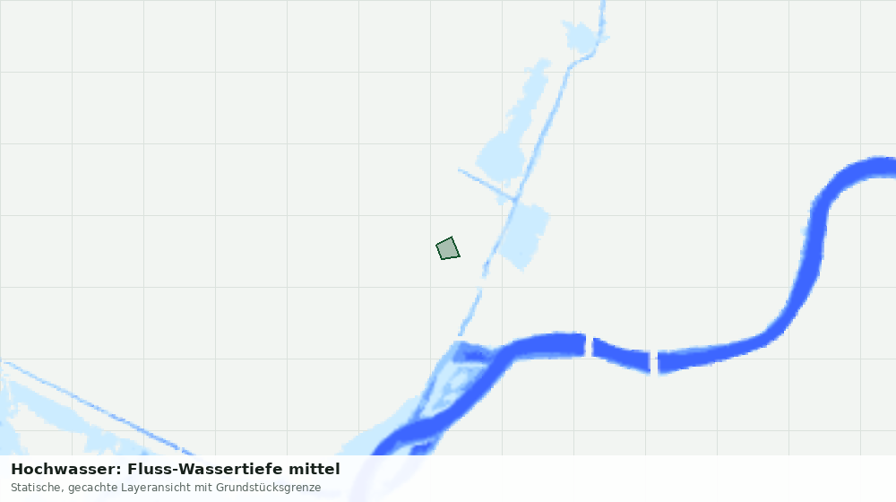 Statische Kartenansicht: Hochwasser: Fluss-Wassertiefe mittel