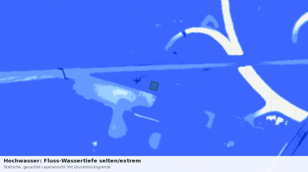 Statische Kartenansicht: Hochwasser: Fluss-Wassertiefe selten/extrem