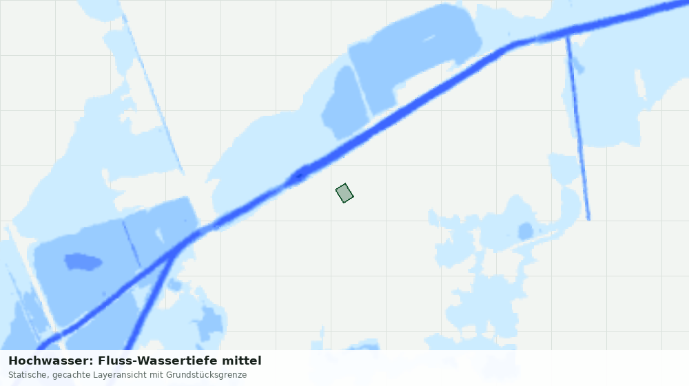 Statische Kartenansicht: Hochwasser: Fluss-Wassertiefe mittel