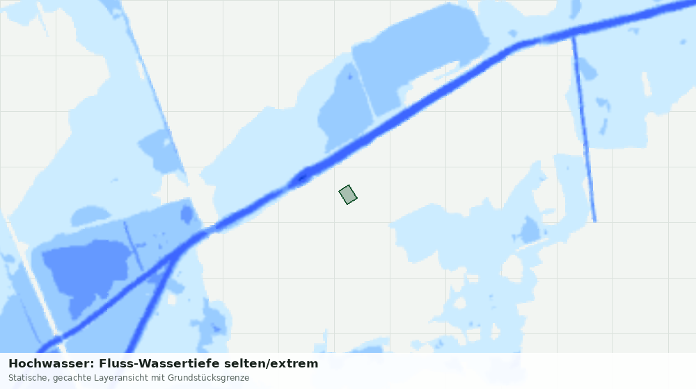 Statische Kartenansicht: Hochwasser: Fluss-Wassertiefe selten/extrem