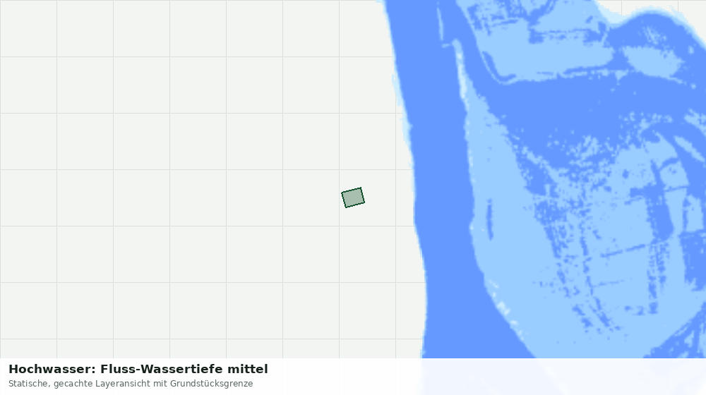 Statische Kartenansicht: Hochwasser: Fluss-Wassertiefe mittel