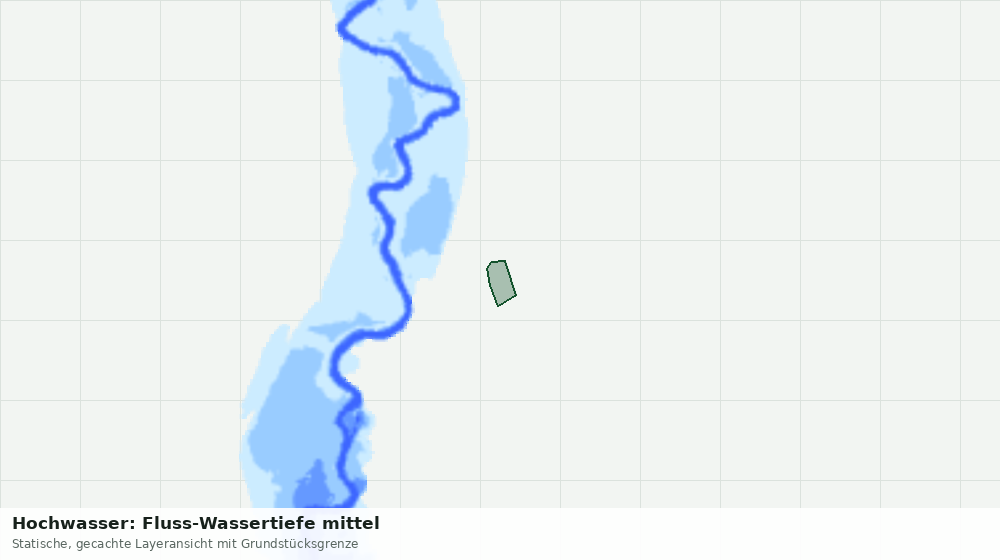 Statische Kartenansicht: Hochwasser: Fluss-Wassertiefe mittel
